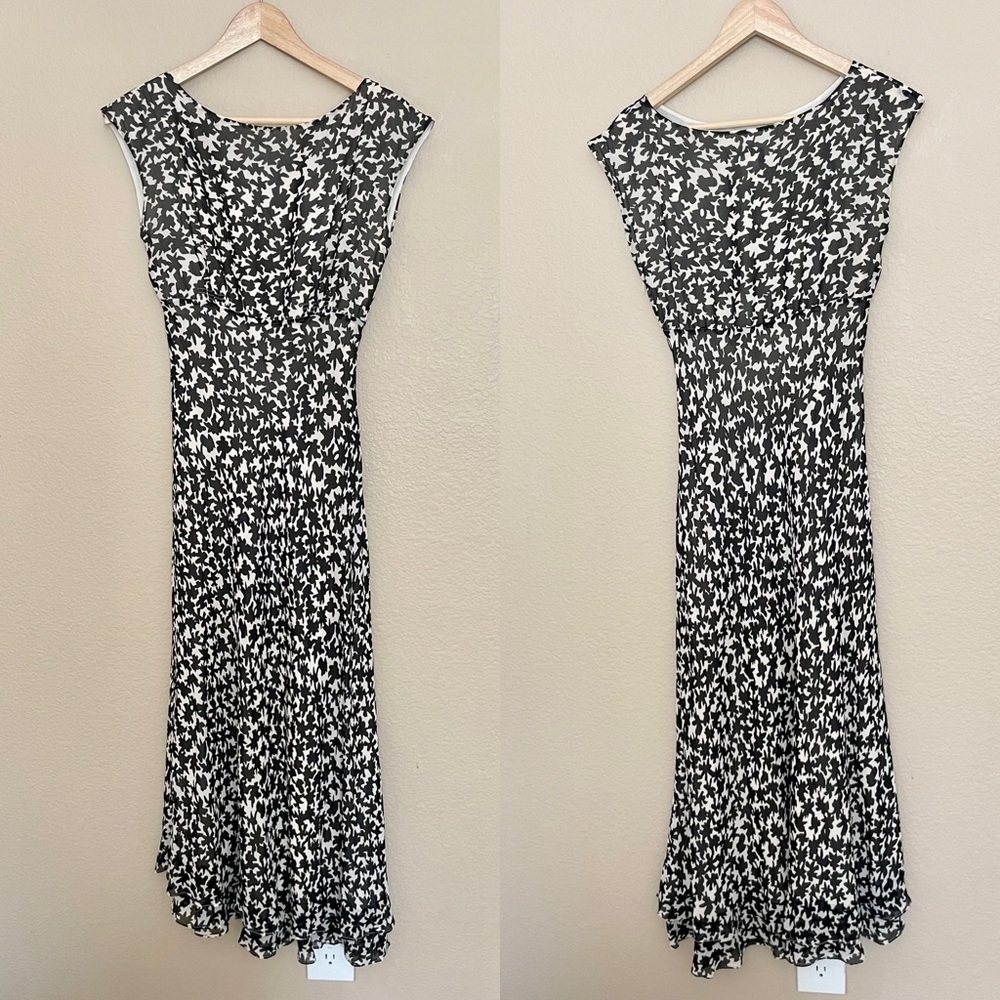 Vintage JG Hook floral silk midi dress